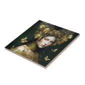 Woodland Green Fairy Fantasy Art Tegeltje (Zijkant)