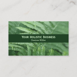 Woodland Green Fern Leaves Holistic Botanical Visitekaartje