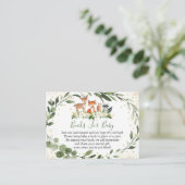 Woodland Green Forest Dierenboek Aanvraag Informatiekaartje (Staand voorkant)