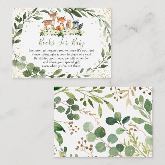 Woodland Green Forest Dierenboek Aanvraag Informatiekaartje (Voorkant / Achterkant)