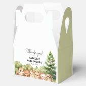 Woodland Green Sage Dieren Baby shower Bedankdoosjes (Geopend)