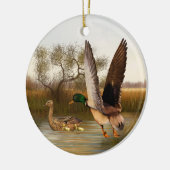 Woodland Green Wing Ducks Keramisch Ornament (Links)