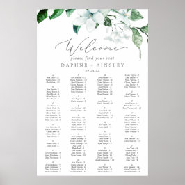 Woodland Greenery Alfabetical Seating Chart Poster