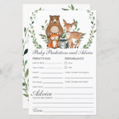 Woodland Greenery Baby Predics & Advice Shower (Voorkant / Achterkant)