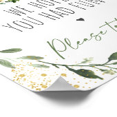 Woodland Greenery Baby shower Favor Sign Poster (Hoek)