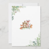 Woodland Greenery Baby shower Girl Kaart (Achterkant)