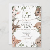 Woodland Greenery Baby shower Kaart (Voorkant)