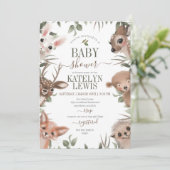 Woodland Greenery Baby shower Kaart (Staand voorkant)