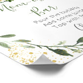 Woodland Greenery Baby shower Mimosa Bar Poster (Hoek)