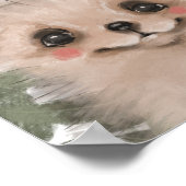 Woodland Greenery Baby shower Welkomstbord Poster (Hoek)