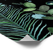 Woodland Greenery Black Wedding Welcome Sign Poster (Hoek)