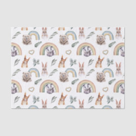 Woodland Greenery | Bosdieren en regenbogen Tissuepapier