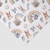 Woodland Greenery | Bosdieren en regenbogen Tissuepapier (Detail)