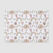 Woodland Greenery | Bosdieren en regenbogen Tissuepapier (Voorkant)