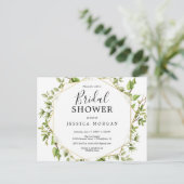 Woodland Greenery Bridal Shower Briefkaart (Staand voorkant)