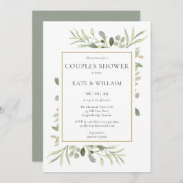 Woodland Greenery Couples Baby Shower|Sprinkle Kaart