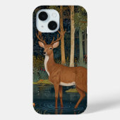 Woodland Greenery Design: Boho Rustic Deer Case-Mate iPhone Case (Achterkant)