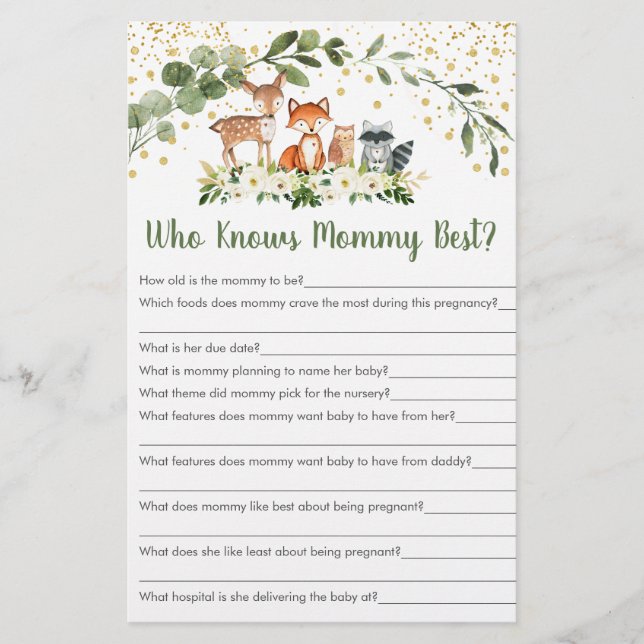 Woodland Greenery die mama het beste spel kent (Voorkant)