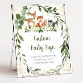 Woodland Greenery Editable Baby shower Sign Poster