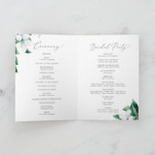 Woodland Greenery Folded Wedding Programma (Binnen)