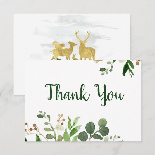 Woodland greenery Hartelijk dank Informatiekaartje (Voorkant / Achterkant)