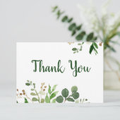 Woodland greenery Hartelijk dank Informatiekaartje (Staand voorkant)