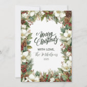 Woodland Greenery Holiday Gathering Feestdagenkaart (Voorkant)