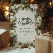 Woodland Greenery Holiday Gathering Feestdagenkaart