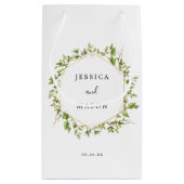 Woodland Greenery Hotel Wedding Gift Bag Klein Cadeauzakje (Achterkant)