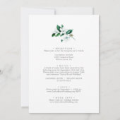 Woodland Greenery in één bruiloft Kaart (Achterkant)