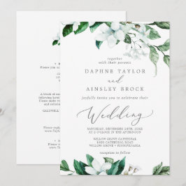 Woodland Greenery in één bruiloft Kaart