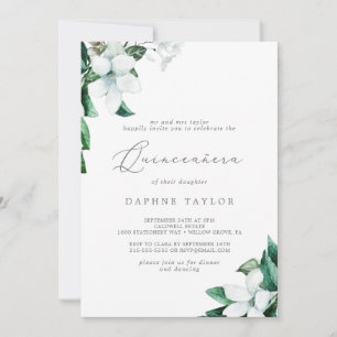 Woodland Greenery Quinceañera Kaart