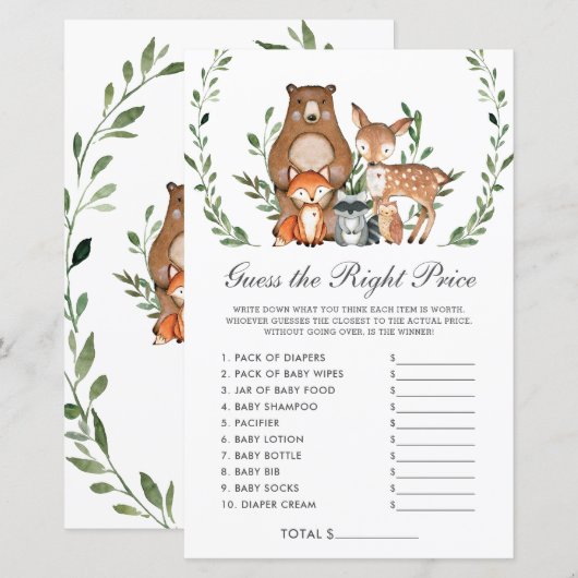 Woodland Greenery Raad voor prijsschoenen (Voorkant / Achterkant)