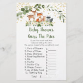 Woodland Greenery raadt het prijsspel Baby shower (Voorkant)