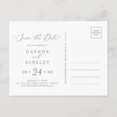 Woodland Greenery Save the Date Briefkaart (Achterkant)