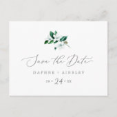 Woodland Greenery Save the Date Briefkaart (Voorkant)