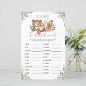 Woodland Greenery Shower Baby Animal Name Game (Staand voorkant)