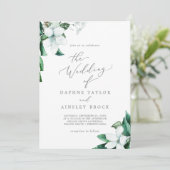 Woodland Greenery The Wedding of Kaart (Staand voorkant)