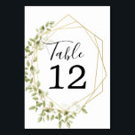 Woodland Greenery Trouwtafelnummers Kaart<br><div class="desc">Help uw gasten gemakkelijk hun tafels te vinden met deze prachtige tabelnummers. Verander eenvoudig het nummer en voeg het toe aan uw wagen. Druk zoveel getallen af als u nodig hebt!</div>