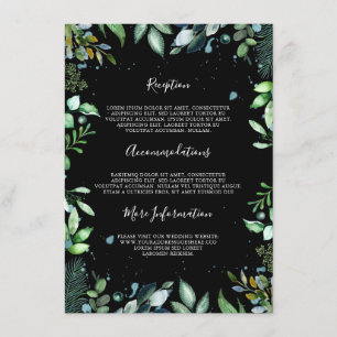 Woodland Greenery Wedding Informatie Gast Informatiekaartje