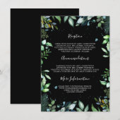 Woodland Greenery Wedding Informatie Gast Informatiekaartje (Voorkant / Achterkant)