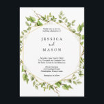 Woodland Greenery Wedding Invitation Kaart<br><div class="desc">Nodig je vrienden en familie uit met deze mooie huwelijksuitnodiging! Bewerk de tekst eenvoudig om perfect te werken voor uw speciale dag!</div>