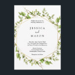 Woodland Greenery Wedding Invitation Kaart<br><div class="desc">Nodig je vrienden en familie uit met deze mooie huwelijksuitnodiging! Bewerk de tekst eenvoudig om perfect te werken voor uw speciale dag!</div>