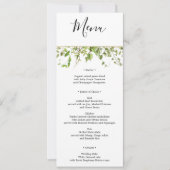 Woodland Greenery Wedding Menu en dank je wel Kaart (Voorkant)