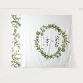 Woodland Greenery Wedding Photo Booth Backdrop Wandkleed (Voorkant (horizontaal))