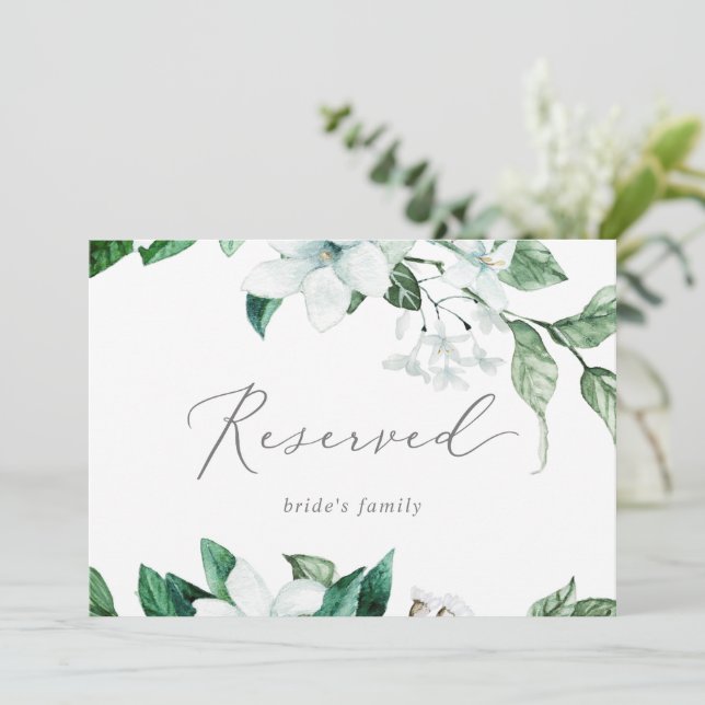 Woodland Greenery Wedding Reserved Sign (Staand voorkant)