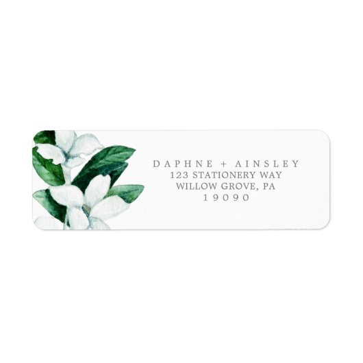 Woodland Greenery Wedding Return Label (Voorkant)