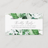 Woodland Greenery Wedding Website RSVP Informatiekaartje (Voorkant)