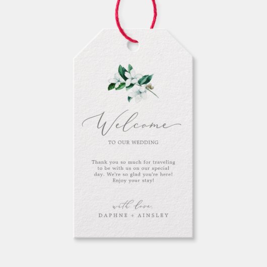 Woodland Greenery Wedding Welcome Cadeaulabel (Voorkant)