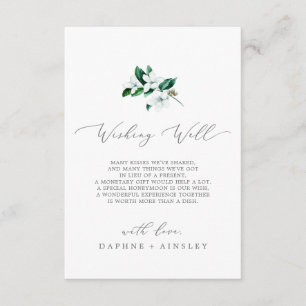 Woodland Greenery Wedding Wishing Well Kaart